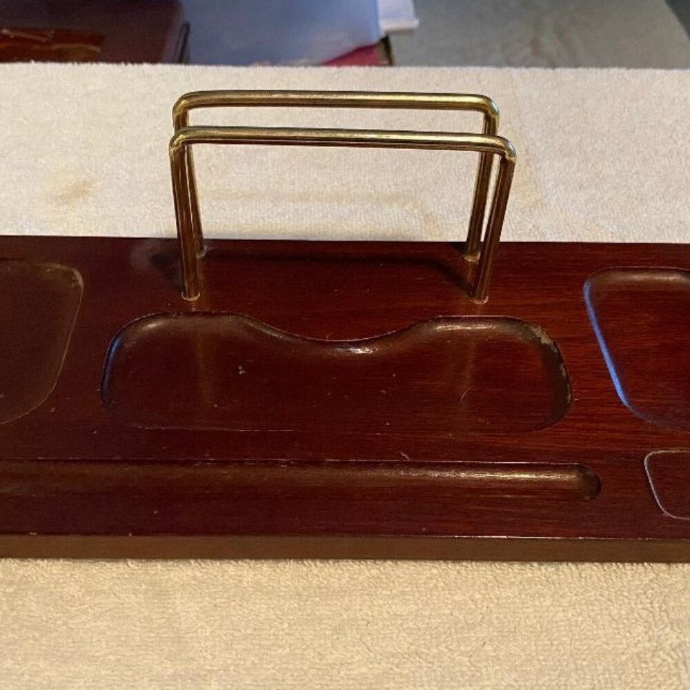 Desk or Dresser Valet Organizer (cherry finish)